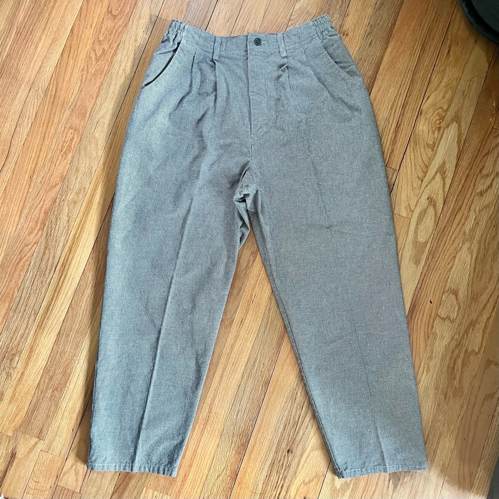 Lee Vintage High Waisted Pleated Houndstooth Pants